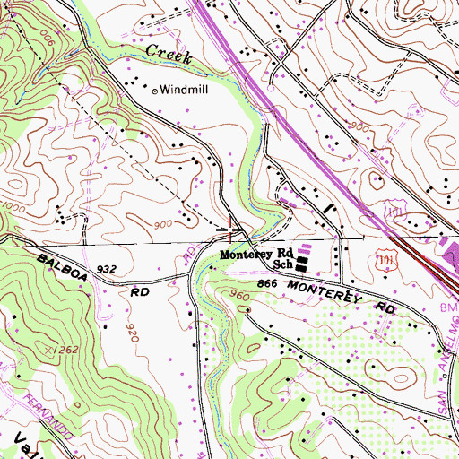 Topographic Map of Childrens House Montessori School, CA