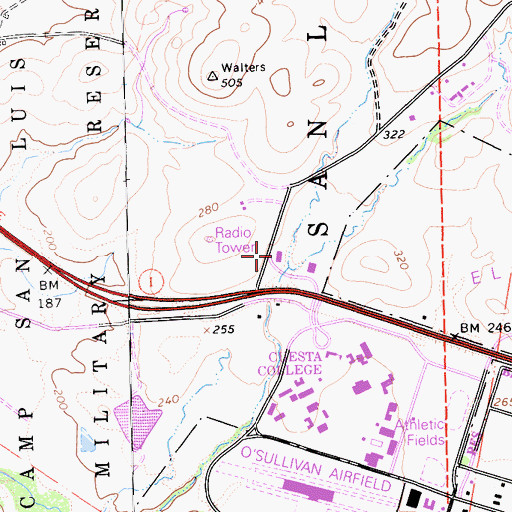 Topographic Map of San Luis Obispo County Special Education Office, CA