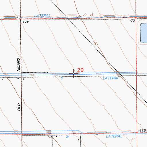 Topographic Map of Y Lateral, CA