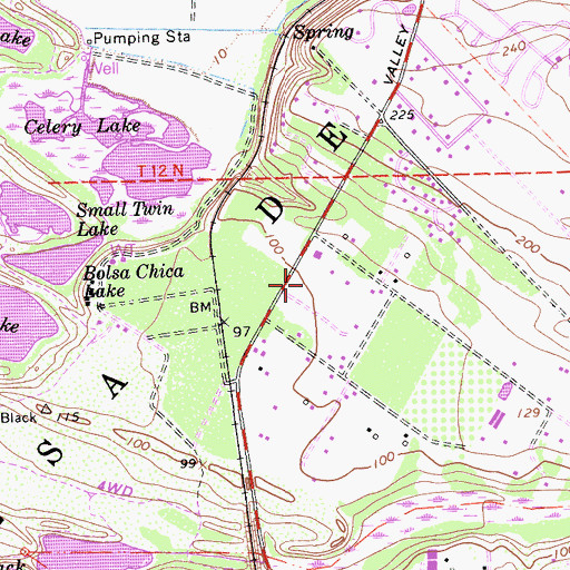 Topographic Map of Lopez High School, CA