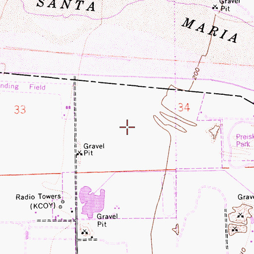 Topographic Map of Tommie Kunst Junior High School, CA