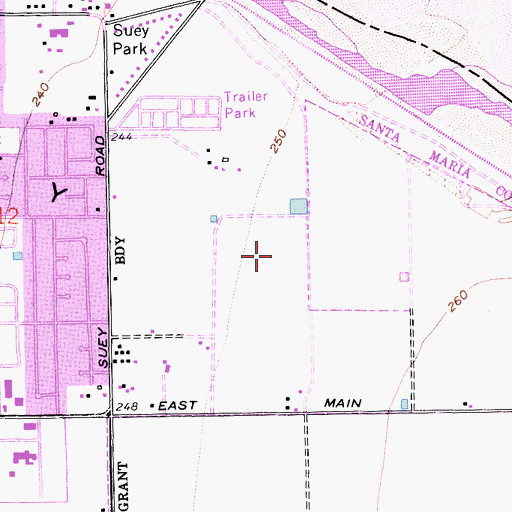 Topographic Map of Pioneer Valley High School, CA