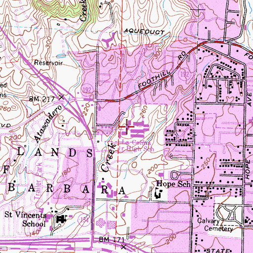 Topographic Map of Community Day School, CA