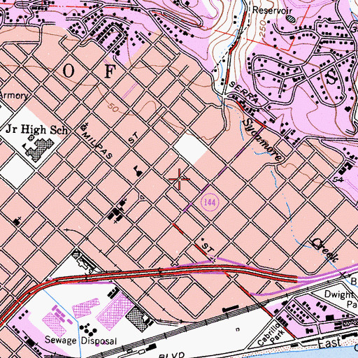 Topographic Map of Adelante Charter School, CA