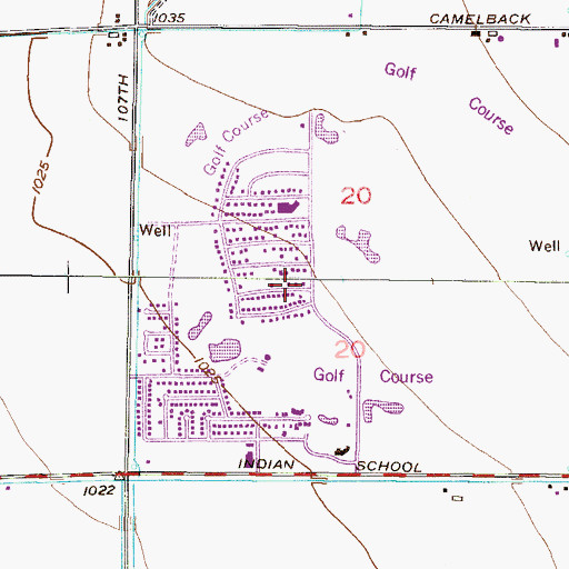 Topographic Map of Villa de Paz, AZ