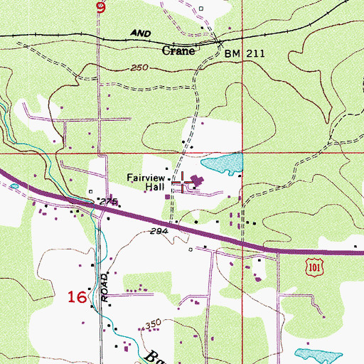 Topographic Map of Fairview Elementary School, WA