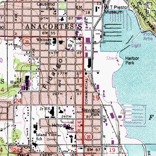 Topographic Map of Secret Harbor School, WA
