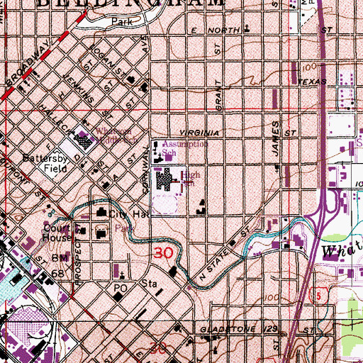Topographic Map of Community Transitions 18 - 21 High School, WA
