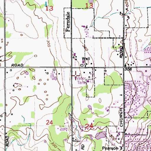 Topographic Map of Eagleridge Elementary, WA