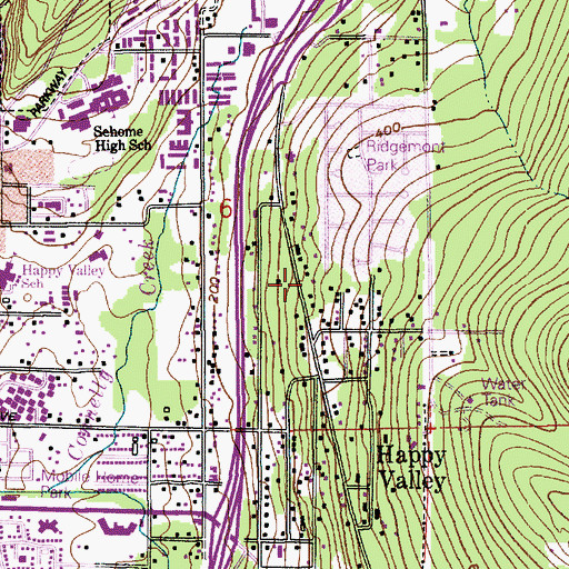 Topographic Map of Montessori at Samish Woods School, WA