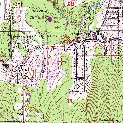 Topographic Map of Kulshan Middle School, WA