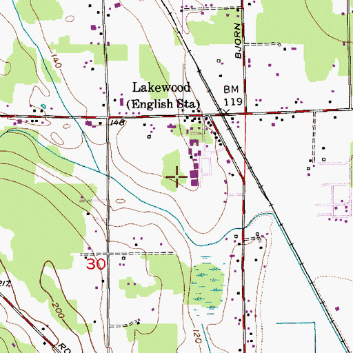Topographic Map of Lakewood Middle School, WA