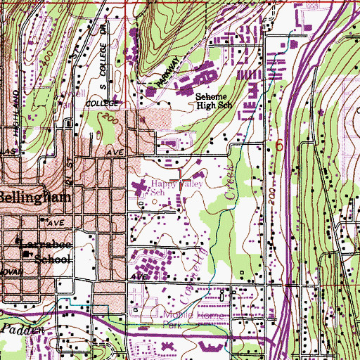 Topographic Map of Martin Center, WA