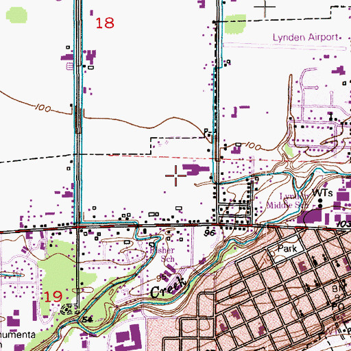 Topographic Map of Isom Elementary School, WA