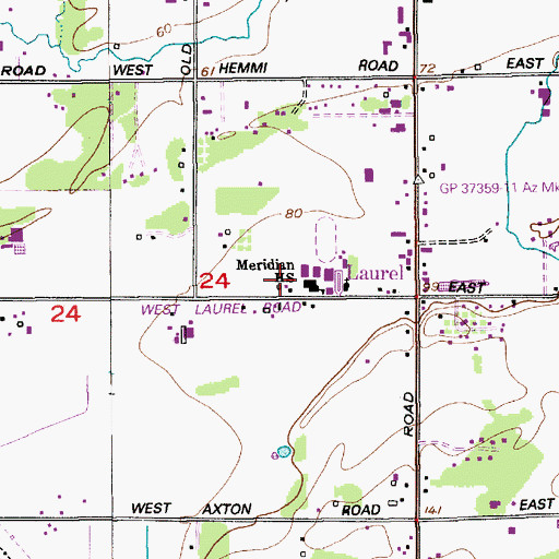 Topographic Map of Meridian School District Office, WA