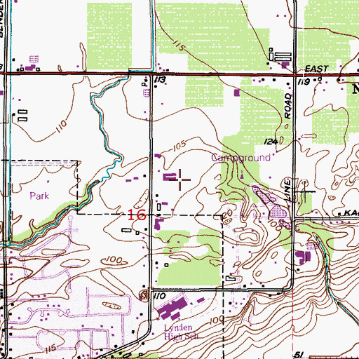 Topographic Map of Bernice Vossbeck Elementary School, WA