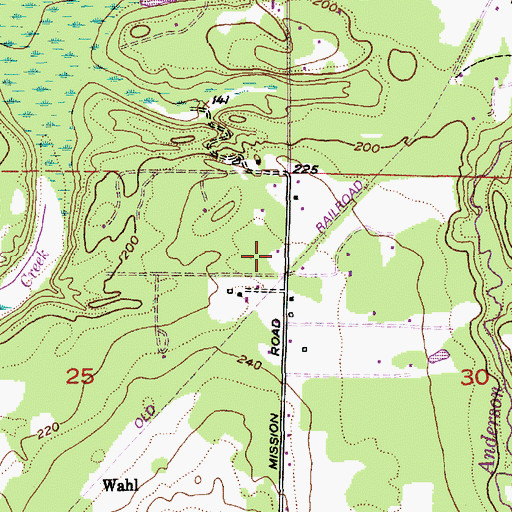 Topographic Map of Timber Ridge Center, WA