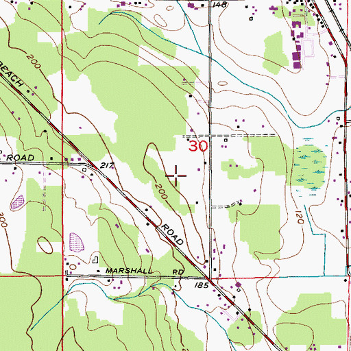 Topographic Map of Cougar Creek Elementary School, WA
