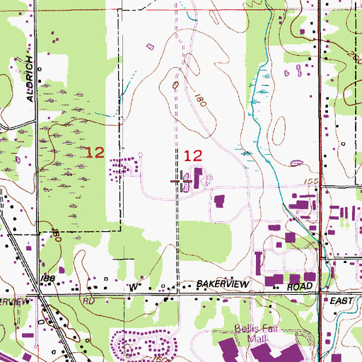 Topographic Map of Whatcom Community College, WA