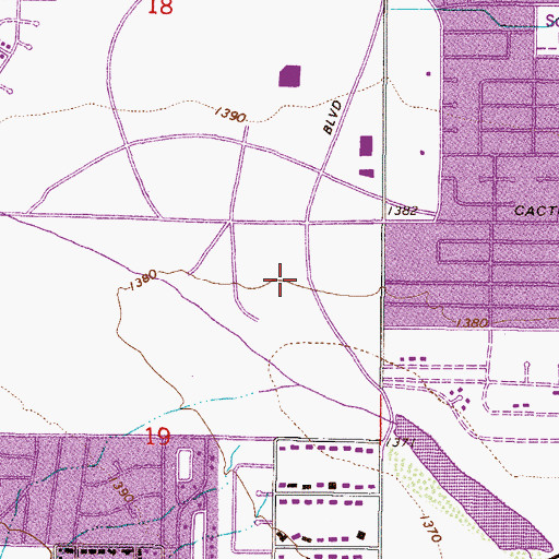 Topographic Map of Village Fairways, AZ