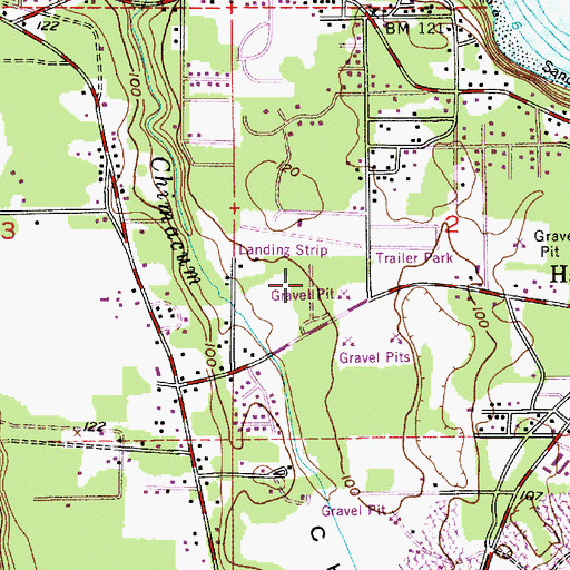 Topographic Map of Chimacum Creek Primary School, WA