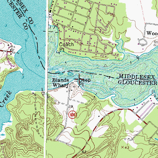Topographic Map of Deep Point Landing Boat Ramp, VA