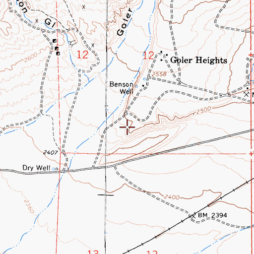 Topographic Map of Yellow Aster Mill, CA