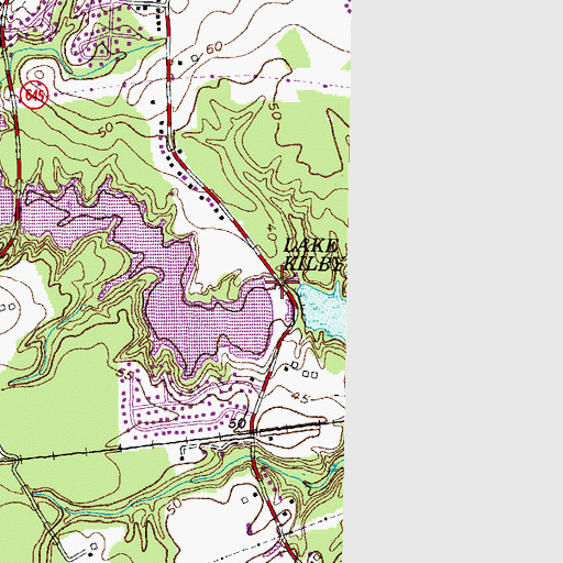 Topographic Map of Lake Kilby Boat Ramp, VA