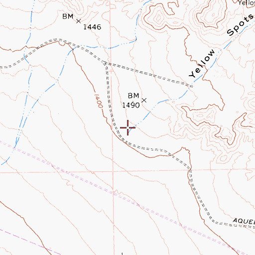 Topographic Map of Yellow Spots Canyon, CA