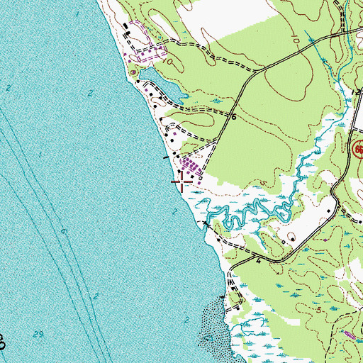 Topographic Map of Tuckers Marina, VA