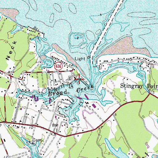 Topographic Map of Waldens Marina, VA