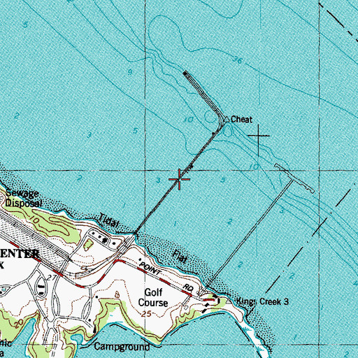 Topographic Map of United States Naval Supply Center Pier, VA