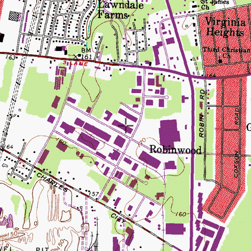 Topographic Map of Advanced Technologies Industrial Park, VA