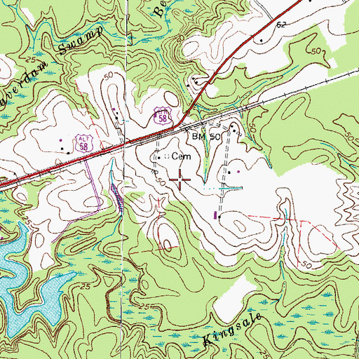 Topographic Map of Kingsdale Industrial Park, VA