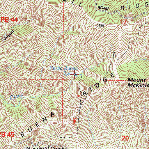 Topographic Map of Yerba Buena Spring, CA