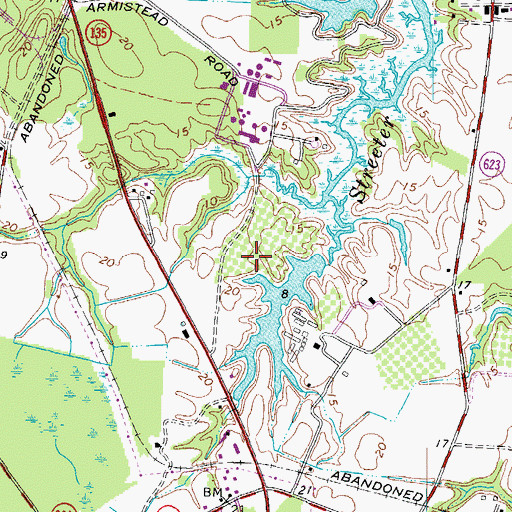Topographic Map of Lakeview East Industrial Park, VA