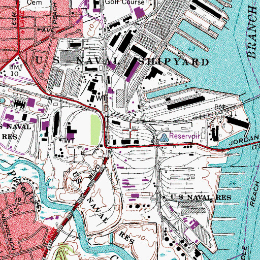 Topographic Map of Southeastern Public Service Authority Incinerator, VA