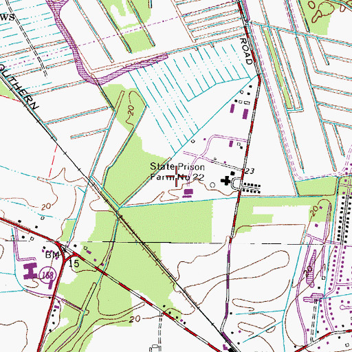 Topographic Map of Southeastern Public Service Authority Chesapeake Transfer Station, VA