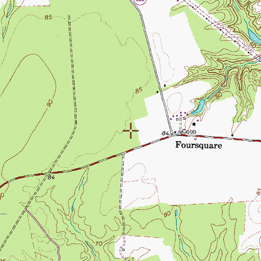 Topographic Map of Southeastern Public Service Authority Isle of Wight Transfer Station, VA