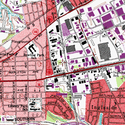 Topographic Map of Southeastern Public Service Authority Norfolk Transfer Station, VA
