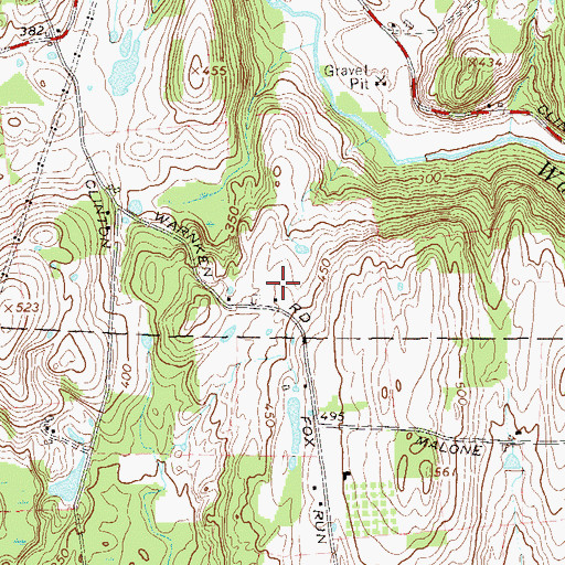 Topographic Map of Birch Bark Acres, NY