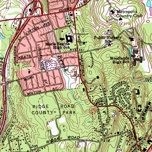 Topographic Map of Westchester Greenhouses And Farm, NY
