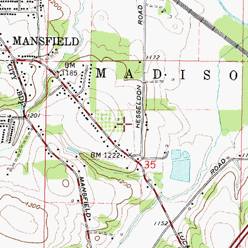 Topographic Map of D And D Orchard Farm, OH