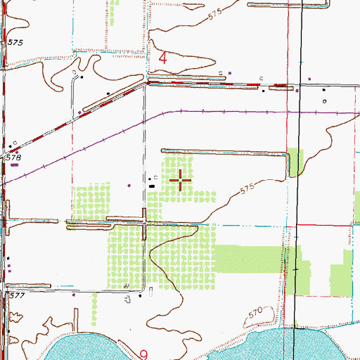 Topographic Map of Moore Orchards, OH