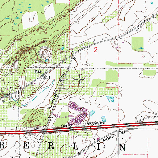 Topographic Map of Quarry Hill Orchards, OH