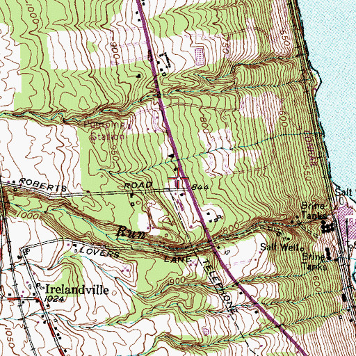 Topographic Map of Cascata Winery, NY