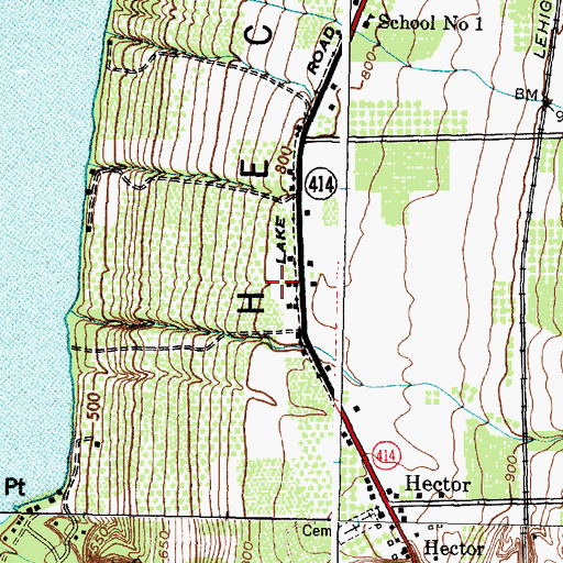 Topographic Map of Leidenfrost Vineyards, NY