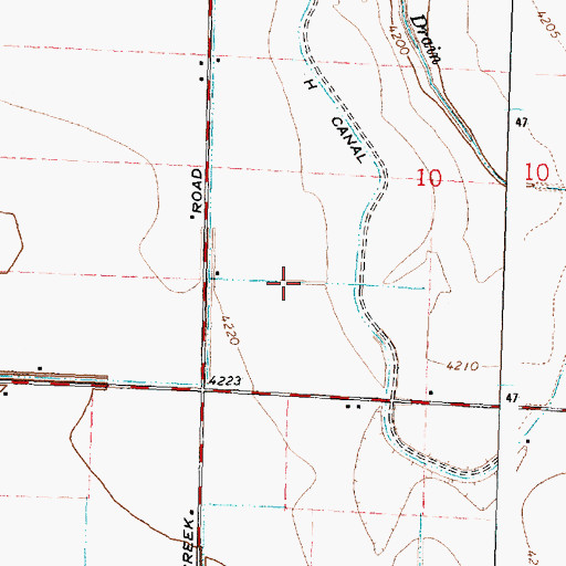 Topographic Map of J 27 O Lateral, ID