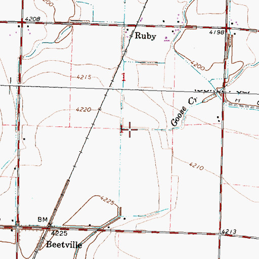 Topographic Map of J 32 D Lateral, ID
