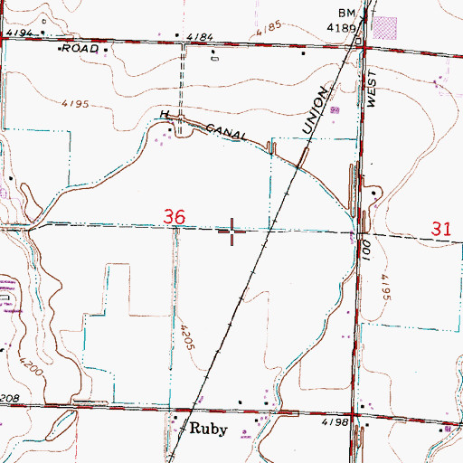 Topographic Map of J 32 G Lateral, ID